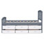 Lit plateforme simple en bois massif avec 6 tiroirs