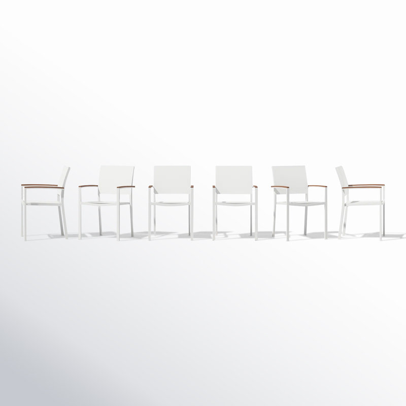 Fauteuil de salle à manger empilable en osier David Premium