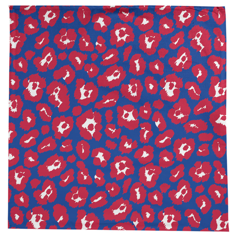 Nappe en mélange de coton à imprimé animalier, 58 po x 58 po, Or/ noir / violet