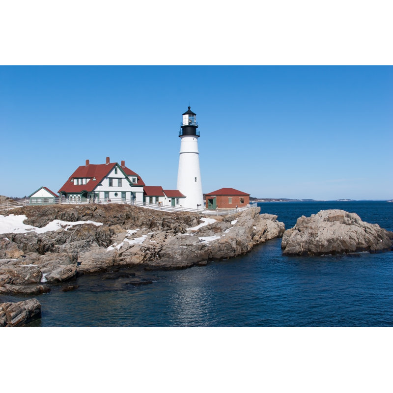 Portland - phare - photographie sur toile tendue, L 12 po x H 8 po