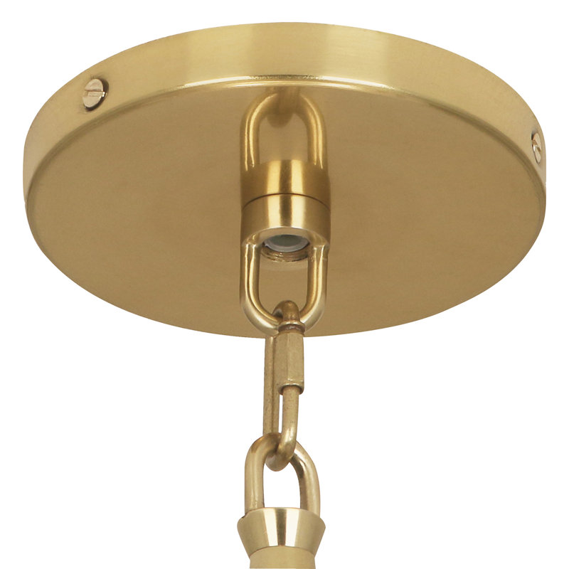 Decker 3 - Light Pendant, Modern Brass, Pearl Gray