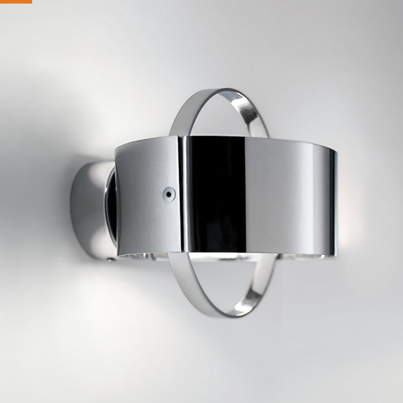 Ring 1 - Light Armed Sconce, Chrome, Black