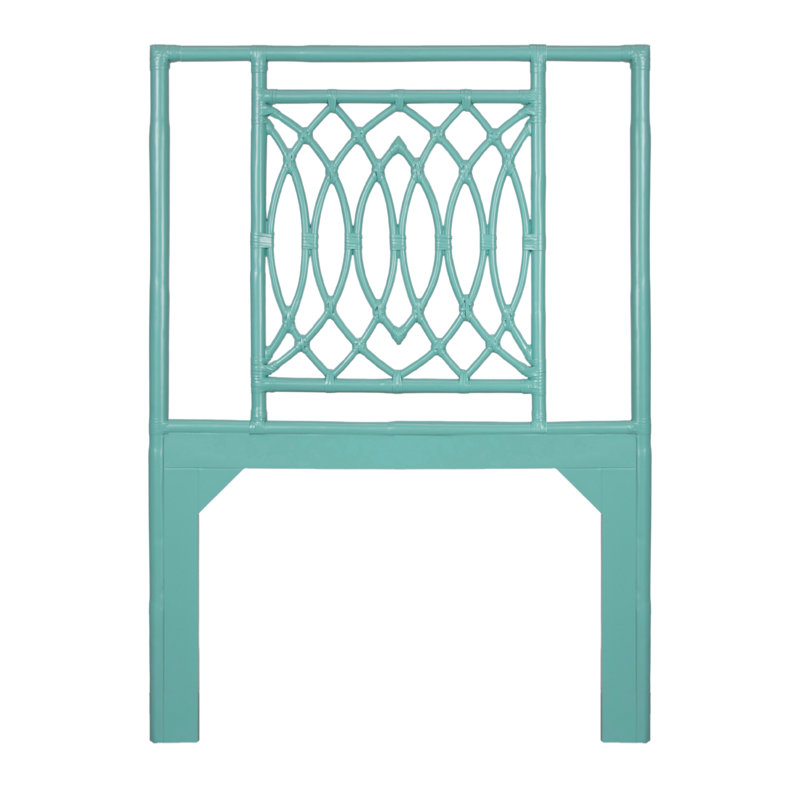 Tête de lit à découpes Haskins, Simple, Turquoise