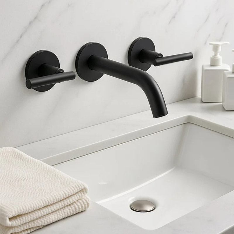 Robinet de salle de bain mural X-Style, Matte Black