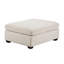 Mobilier de salon contemporain 5 pièces modulaire avec deux repose-pieds en chenille beige
