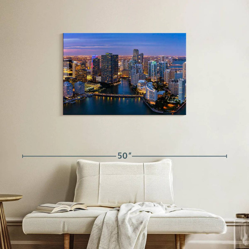 Humeur au crépuscule Sirci Miami, H 24 po x l 36 po