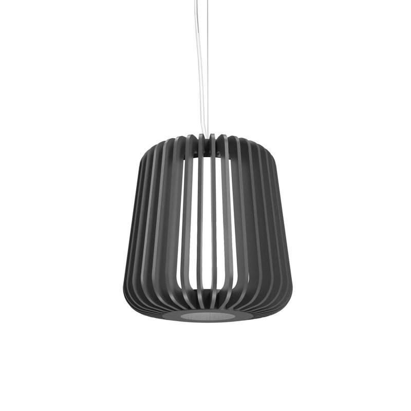 Stecche Di Legno 1 - Light Pendant, 12.8" H x 7.87" W x 7.87" D, Organic Gray