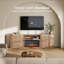 Meuble télé Jagger 105 po avec foyer de 36 po et tiroir, couleur camel-1468641949