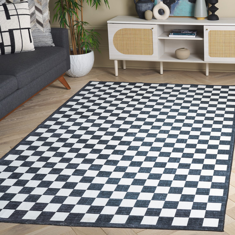 Tapis ivoire / noir Josalina Clara 936, Rectangle de 5 pi x 8 pi