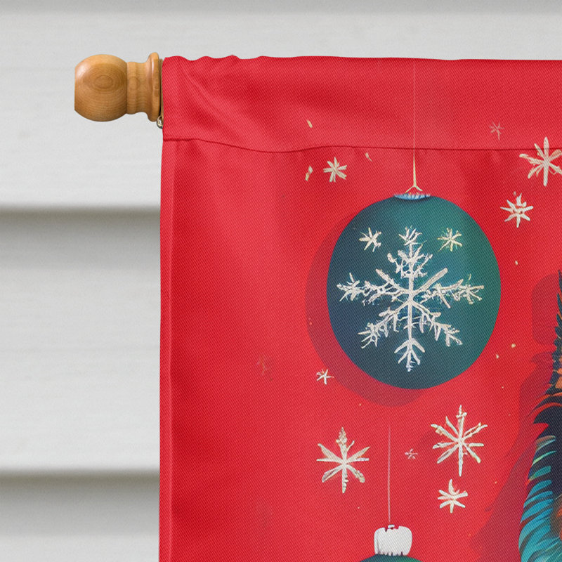 Double Sided 40'' H x 28'' W Polyester Christmas House Flag