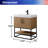 30" Free Standing Single Bathroom Vanity with Resin Top in Oak