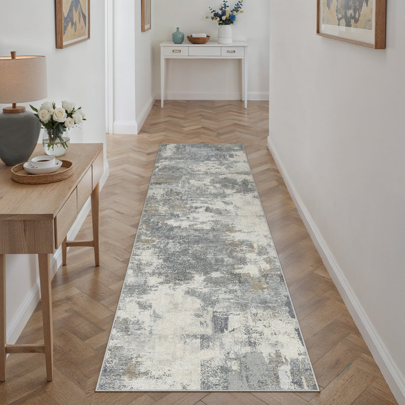 Tapis moderne lavable à la machine avec envers antidérapant Miro, Tapis de couloir 2 pi x 8 pi