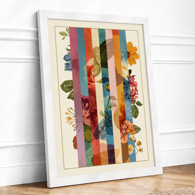 Striped Botanicals Botanical - Framed Print