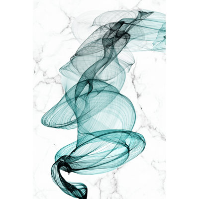 «Teal Ribbons VI» par Irena Orlov, impression sur toile tendue