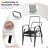 Baugus Steel Outdoor Stacking Dining Armchair with Cushion