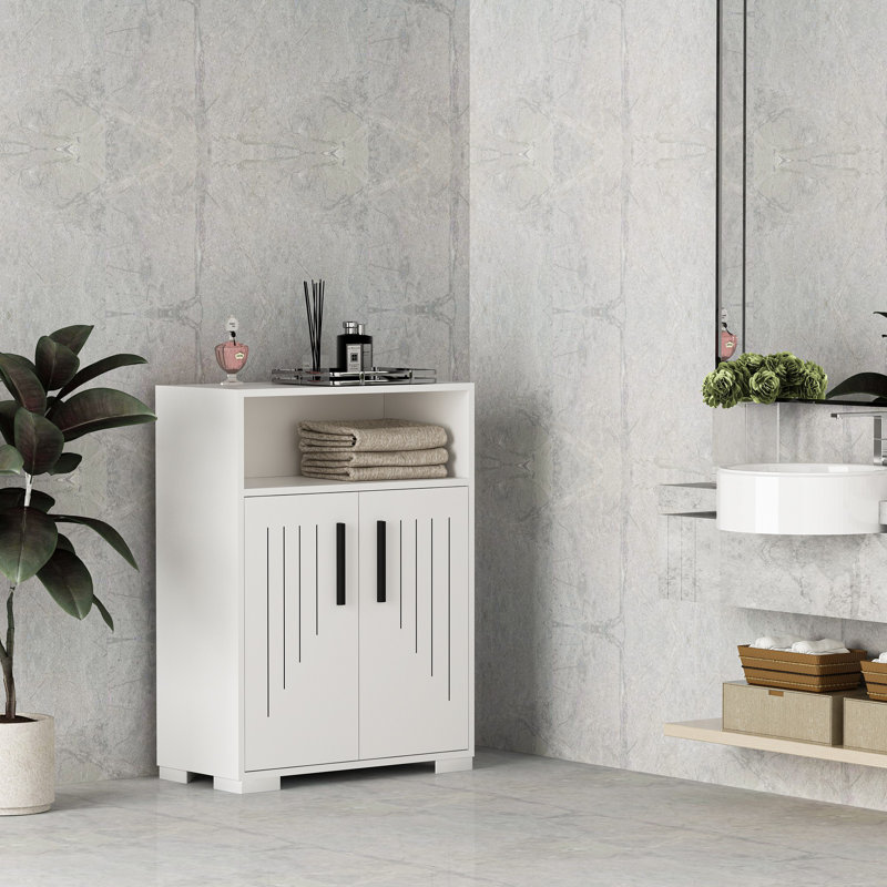 Hazib 2 - Door Rectangle Accent Cabinet, White
