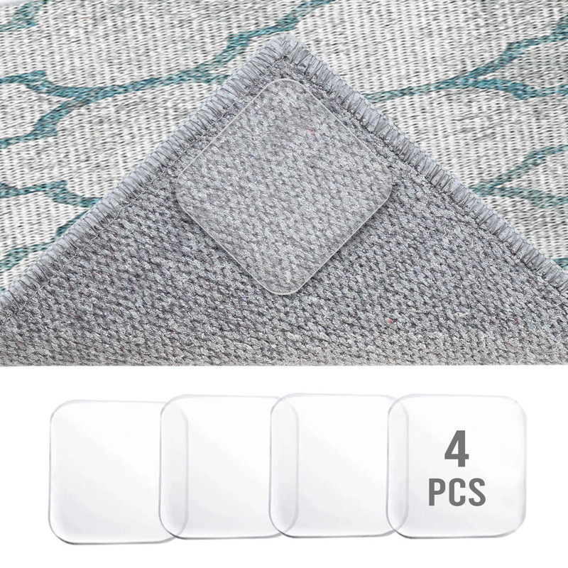 Jenohn Geometric Non-Skid Kitchen Mat, Amore-Teal