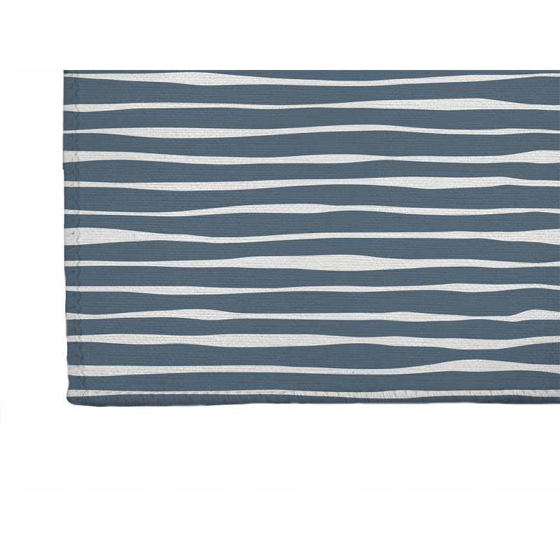 Tapis de cuisine antidérapant Sploog, Bleu, Rectangle 5 pi x 7 pi