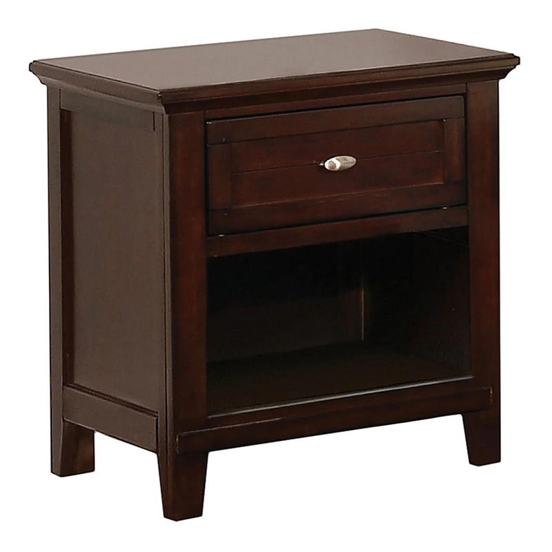 Gamora Wood 1-Drawer Kids Nightstand, Brown