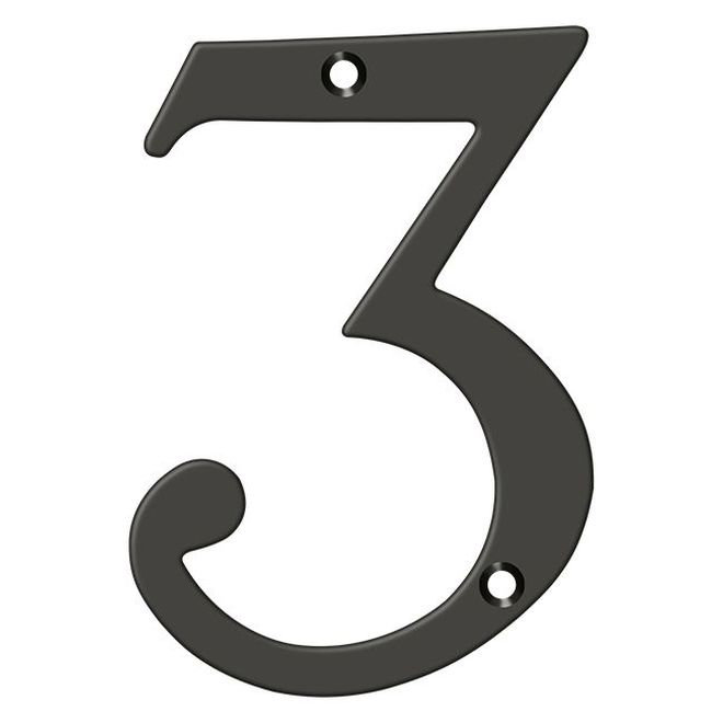 House Number, Oil-Rubber Bronze, 3