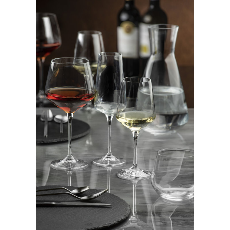 Verres à vin - Ensemble de 2 - Tiges - Pour blanc - Rouge - Vin - Va au lave-vaisselle. - Qualité européenne - par Barski