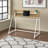Edouard Small Hutch Natural Finish Computer Desk With Metal Leg, 38.96" H X 47.07" W X 23.59" D