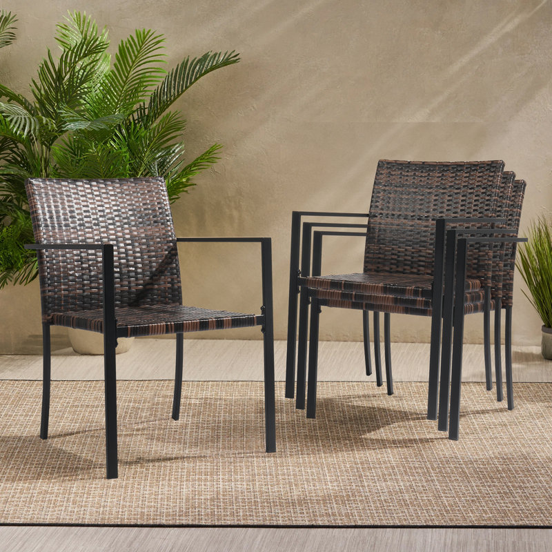 Fauteuil de patio empilable Lakeyshia