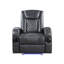 Fauteuil inclinable électrique gris foncé avec Bluetooth