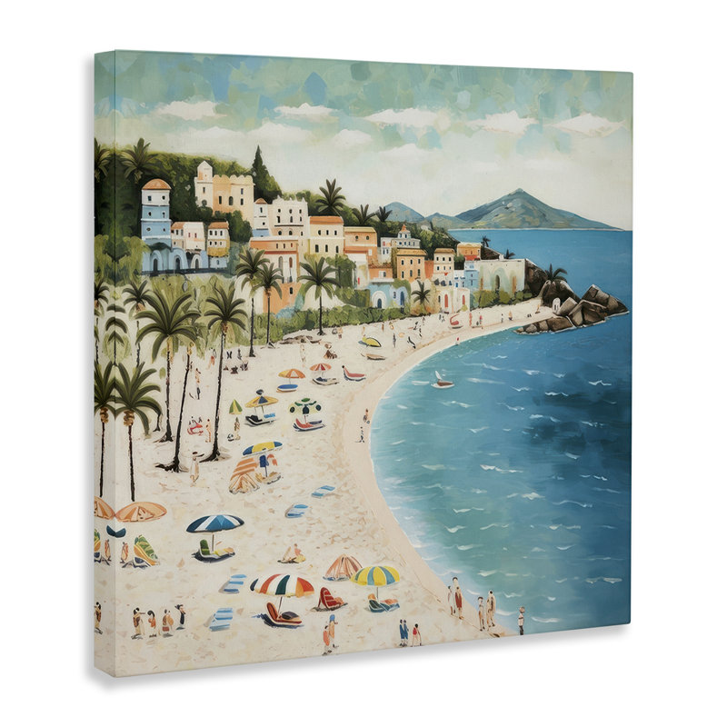 «Beach Water's Edge», art mural sur toile par Lazar Studio, H 30 po x l 30 po