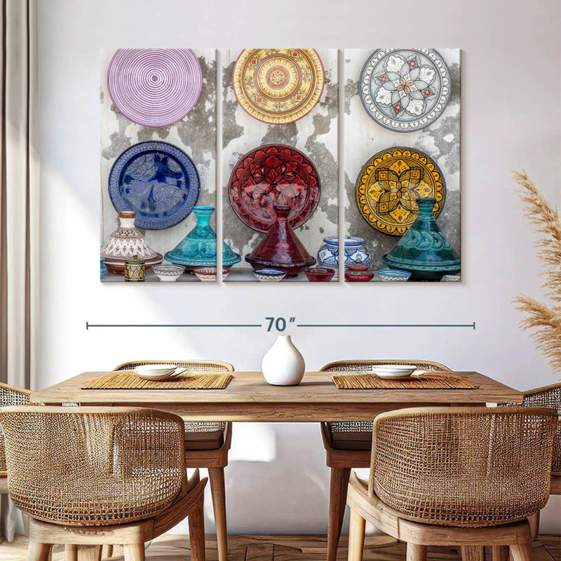 Assiettes marocaines décoratives Senne, H 36 po x l 57 po