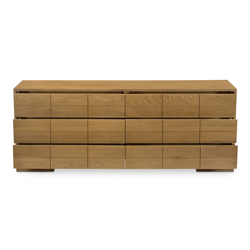 Gia 6 Drawer Dresser Brown