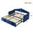 Upholstered   Daybed With Adjustable Height Pop Up Trundle  Bed And USB & Type-C Charging Port-1711404581