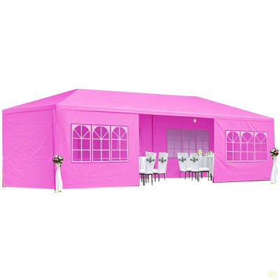 Pavillon de jardin 10 pi x 30 pi avec 5 parois latérales amovibles