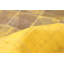 Tapis brun / jaune en cuir de vache fait à la main 5 pi x 8 pi