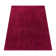 Solid Colour Machine Woven Polyester Area Rug in Red