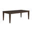 Table de salle à manger extensible brun foncé 5 pièces et 4 chaises d'appoint en tissu beige