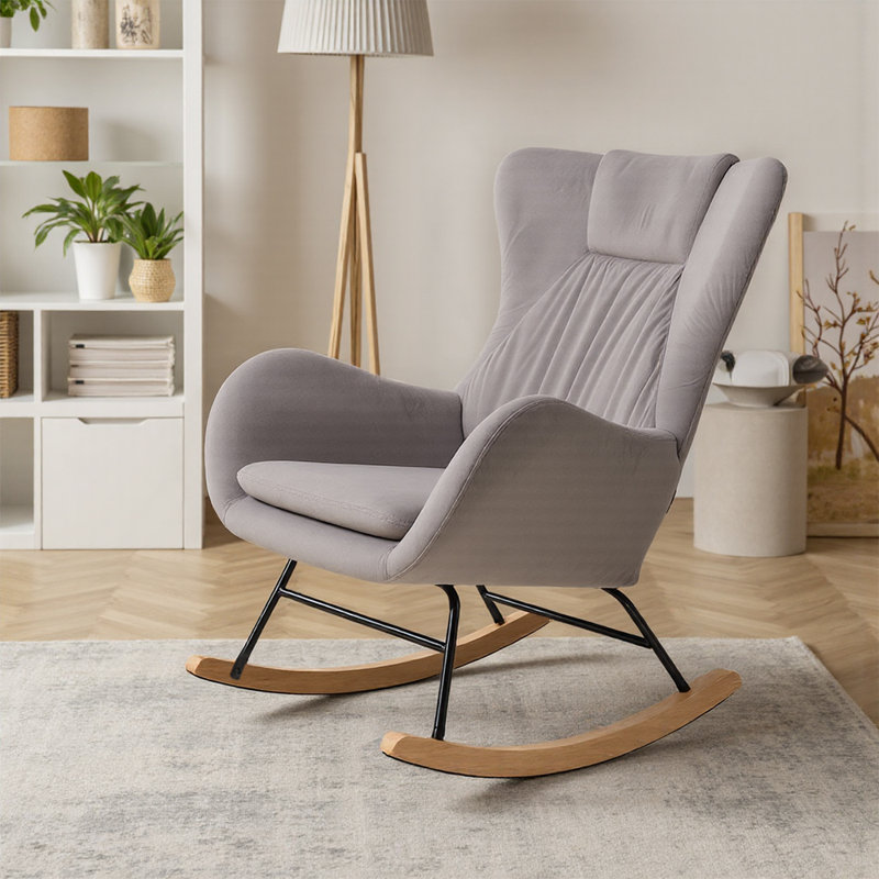 Iron Rocking Chair, Grey