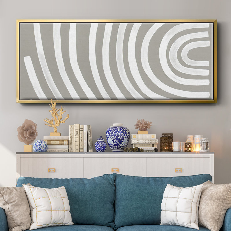 Broken Rainbow I- Framed Canvas, 8" H x 20" W