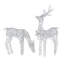 Metallic Silver Reindeer, Pre-Lit with 120 Micro Warm White LED Lights, Plug In-1631158944