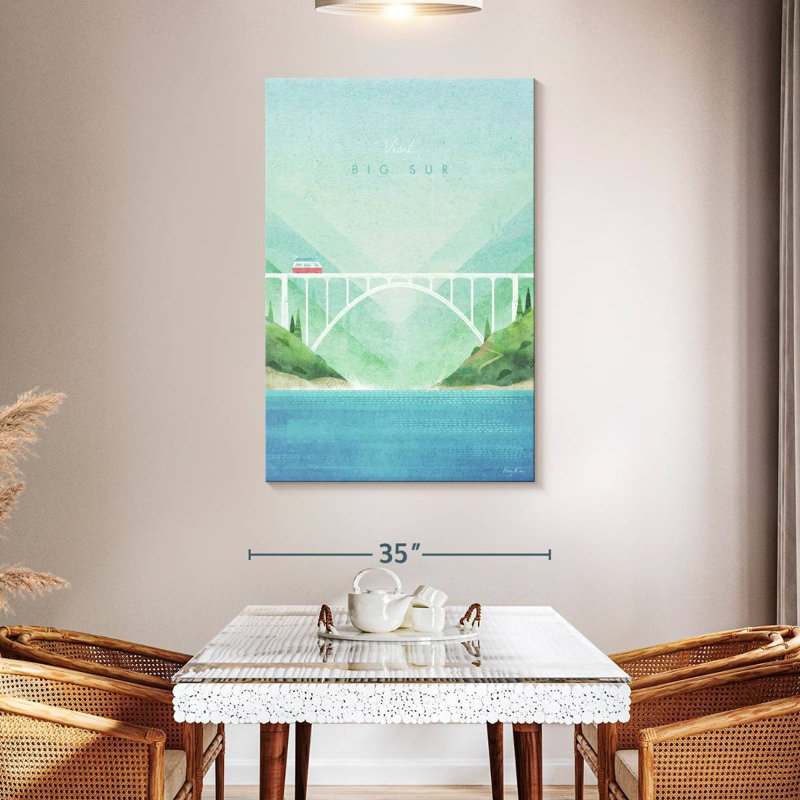 Affiche de voyage rétro Aime Big Sur, H 48 po x l 32 po