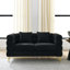 3 pièces de style noir, style moderne, livraison rapide, rembourrage en mousse, pieds en métal, 6 coussins inclus, tissu d'une capacité de 250 lb / siège, style avec, entrepôt lb / siège,