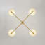 Lustre 4 lumières campagnard à intensité variable avec abat-jour en tissu