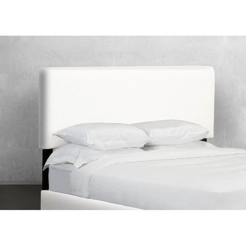 Tête de lit tapissier à panneau Waldrop, Simple, Cuir reconstitué - Blanc