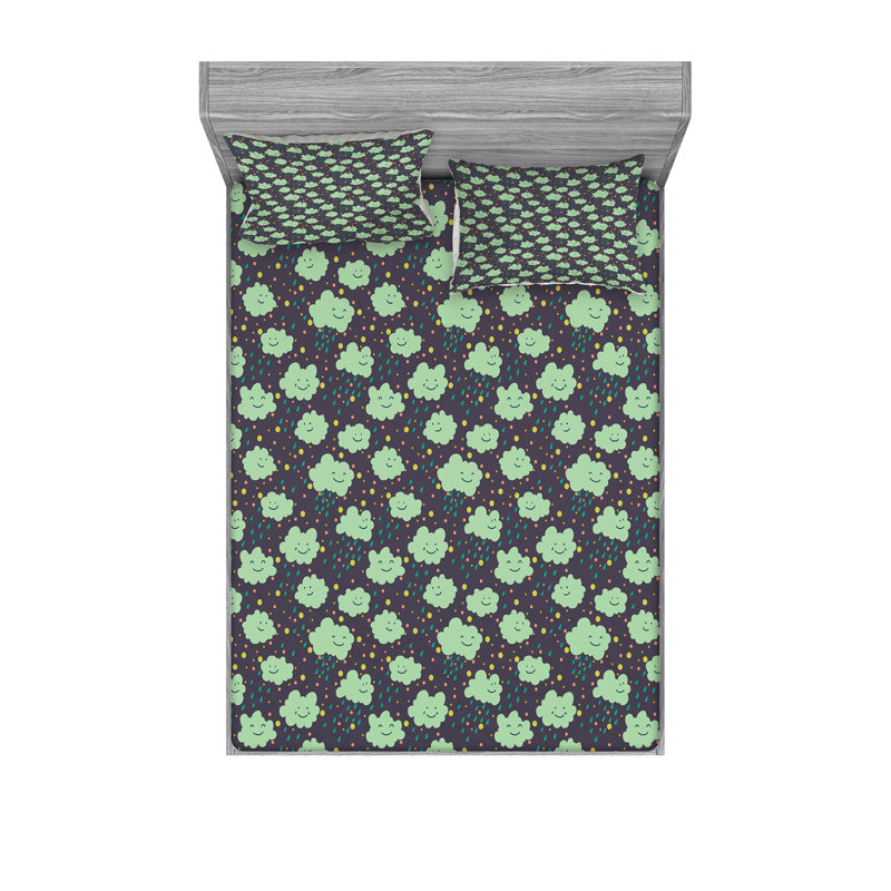 Microfiber Sheet Set, Queen Sheet Set + Fitted Sheet + 2 Pillowcases