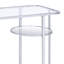 Table de canapé, chrome et verre