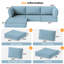 Ensemble de coussins de patio modulaire pour 3 sièges Wynee 9Pcs-397577437