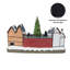 Maison de village de Noël surdimensionnée 15,25 "avec fonction musicale