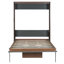 Lit escamotable double avec bureau pliable-806899283