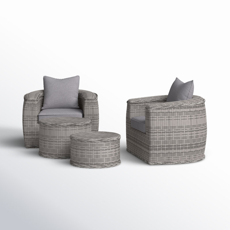 Benning 2 - Person Patio Conversation Sets with Cushions