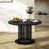 Ceballo Metal Round Dining Table Hollowout Grid Base